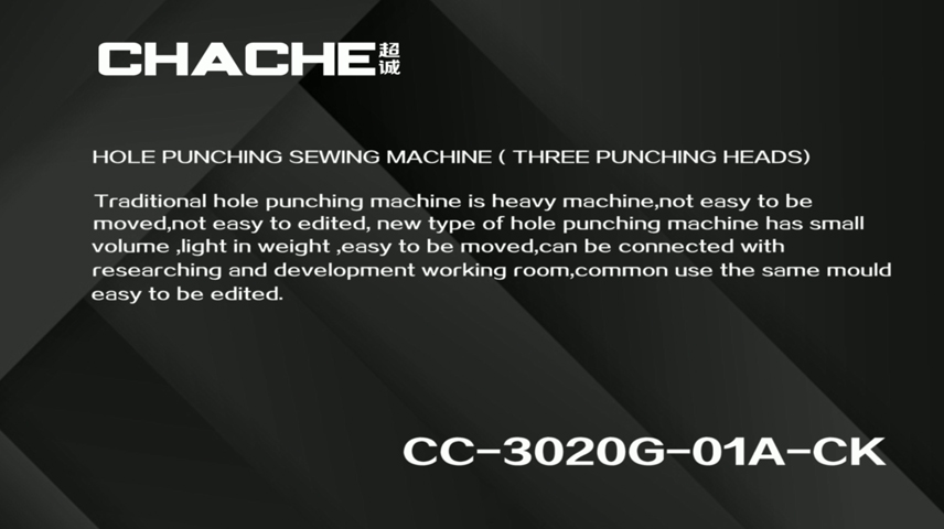 CC-3020G-01A-CK HOLE PUNCHING SEWING MACHINE( THREE PUNCHING HEADS)